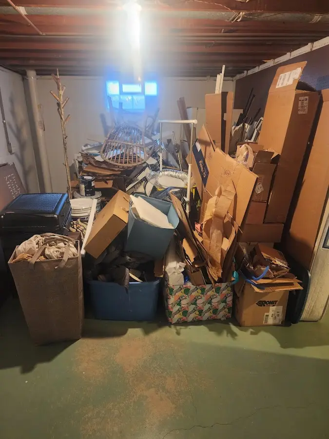 Roll-off dumpster container at job site for Construction Dumpster Rental in Fox